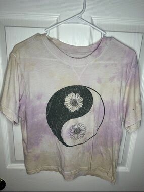 Rebellious One Soft Pastel Ribbed Neck Tee - Lavender Tint